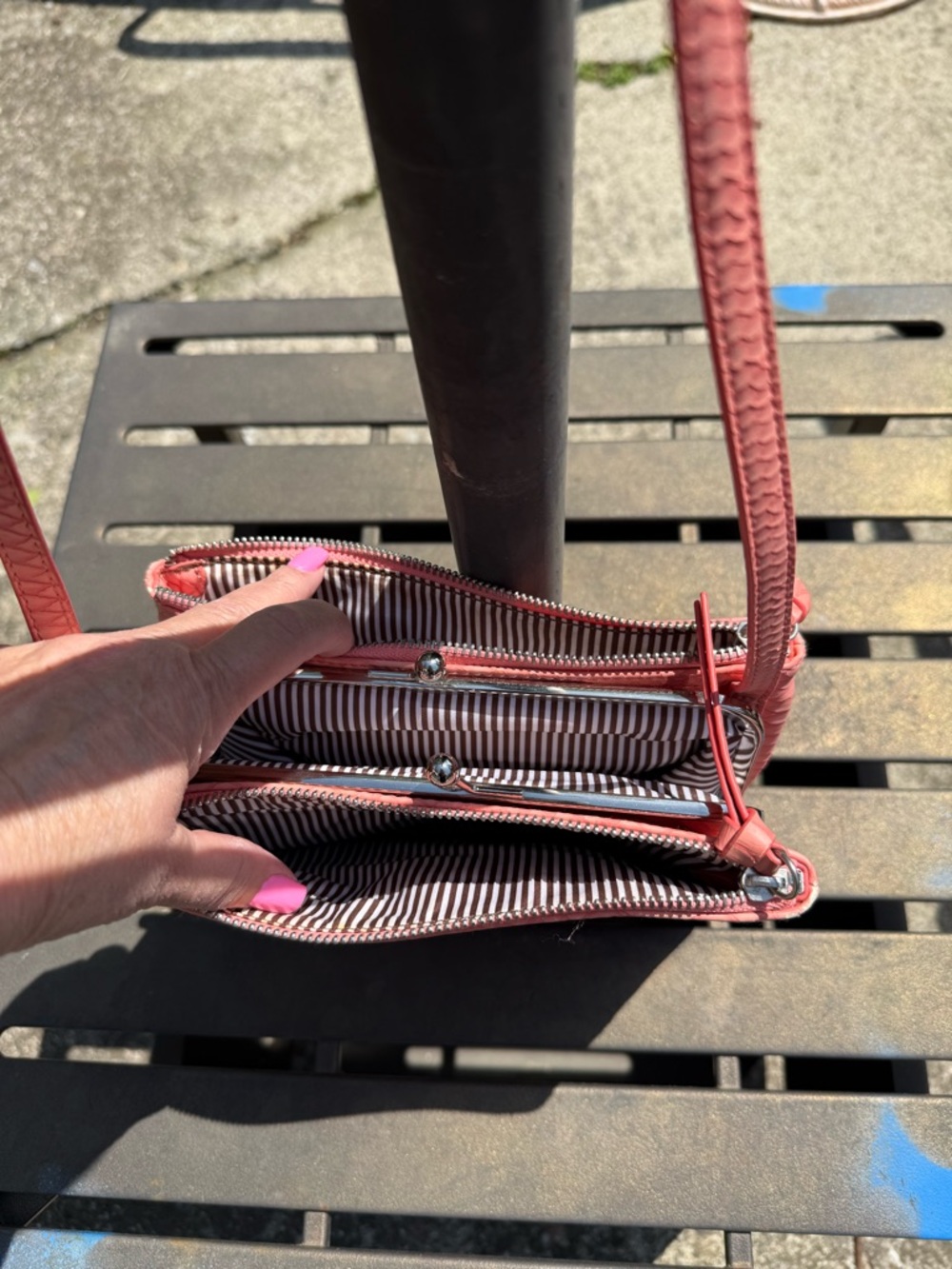 Nine West Coral Textured Crossbody Bag - Picture 2 of 4